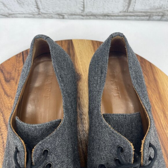 Taft Kennedy Mens 10/44 Gray Wool Cap Toe Oxford Derby Dress Shoes main image 15